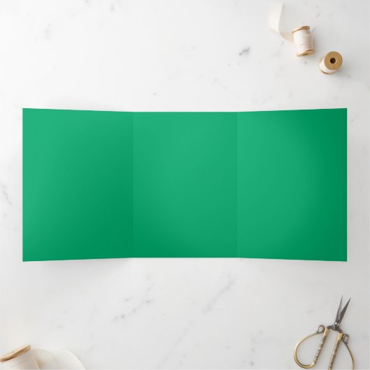 Emerald Green Trifold-Einladung - individuell anpa Dreifach Gefaltete Einladung (Innenseite)