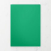Emerald Green Trifold-Einladung - individuell anpa Dreifach Gefaltete Einladung (Cover)