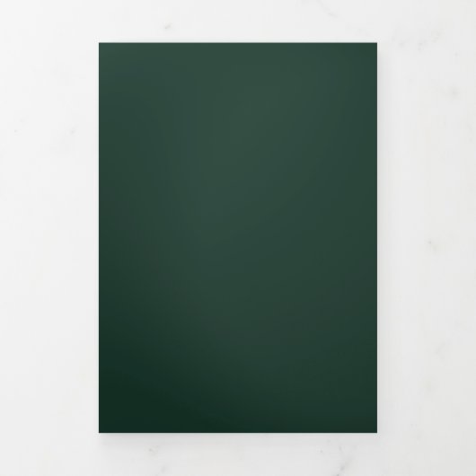 Emerald green Trifold Letter Fold Program Dreifach-gefaltete Programmkarte (Cover)
