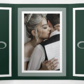 Emerald green Trifold Letter Fold Program Dreifach-gefaltete Programmkarte (Innenseite Mitte)