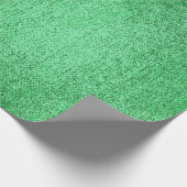 Emerald Green Tropica Intense Paint Linen Metallic Geschenkpapier (Ecke)