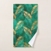 EMERALD GREEN TROPICAL PALM BADEZIMMER TOWEL SET (Handtuch)