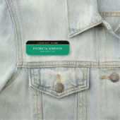 Emerald Green und Black Sharp Kontrast Namensschild (Beispiel)