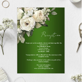 Emerald Green und Boho Rose Hochzeitsempfang Einladung