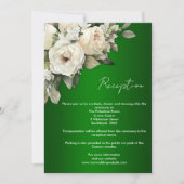 Emerald Green und Boho Rose Hochzeitsempfang Einladung (Vorderseite)