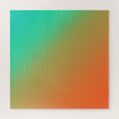 Emerald Green und Burnt Orange Gradient Puzzle (Horizontal)