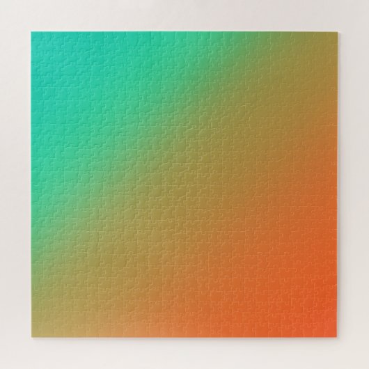 Emerald Green und Burnt Orange Gradient Puzzle (Horizontal)