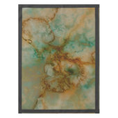 Emerald Green und Copper Gold Marmor Tischdecke (Vorderseite)