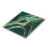 Emerald Green und Gold abstrakt Fliese (Seite)