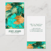 Emerald Green und Gold abstrakt Visitenkarte (Vorne/Hinten)