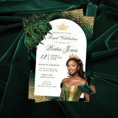 Emerald Green und Gold Arch Einladung zum Geburtst