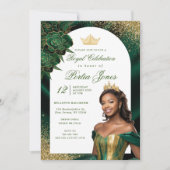 Emerald Green und Gold Arch Einladung zum Geburtst (Vorderseite)