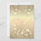 Emerald Green und Gold Engagement Party Einladung (Rückseite)