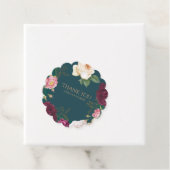 Emerald Green und Gold Floral Wedding Geschenkanhänger (Beispiel)