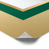 Emerald Green und Gold Foto - Begrüßungszeichen Poster (Ecke)