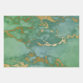 Emerald Green und Gold Marmor Look Geschenkpapier Set (Vorderseite 3)