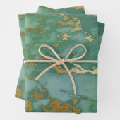 Emerald Green und Gold Marmor Look Geschenkpapier Set (Beispiel)