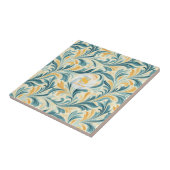 Emerald Green und Gold Paisley Leaf Muster Fliese (Seite)