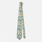 Emerald Green und Gold Paisley Leaf Muster Krawatte (Vorderseite)