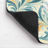 Emerald Green und Gold Paisley Leaf Muster Mousepad (Ecke)