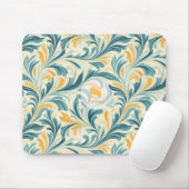 Emerald Green und Gold Paisley Leaf Muster Mousepad (Mit Mouse)