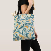 Emerald Green und Gold Paisley Leaf Muster Tasche (Von Nahem)