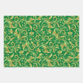 Emerald Green und Gold Scrollworks Geschenkpapier Set (Vorderseite 2)
