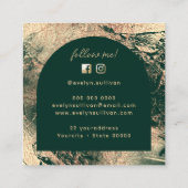 Emerald Green und Gold Textur Visitenkarte (Rückseite)