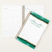 Emerald Green und Gold Watercolor Business Planner Planer (Anzeige)