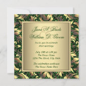 Emerald Green und Gold Wedding Einladung (Vorderseite)