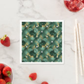 Emerald Green und Gold Wedding Serviette (Beispiel)