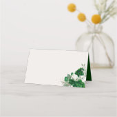 Emerald Green und Ivory-Rose mit Namensfeld Platzkarte (Rückseite)