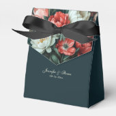 Emerald Green und Red Tulip Wedding Geschenkschachtel (Vorderseite)