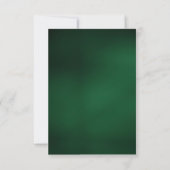 Emerald Green und Rose Gold QR Code RSVP Card Karte (Rückseite)