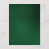 Emerald Green und Rose Gold Wedding Details Card Begleitkarte (Rückseite)