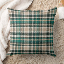 Emerald Green und Tan Karierte Weihnachten