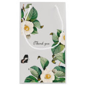 Emerald Green und White Camellia Kleine Geschenktüte (Rückseite)