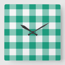 Emerald Green und White Karos Gingham Pattern