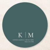 Emerald Green und White Wedding Paper Untersetzer (Vorderseite)