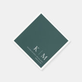 Emerald Green und White Wedding- Serviette (Ecke)