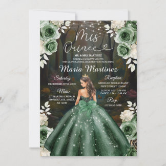 Emerald Green verzauberte Waldprinzessin Mis Quinc Einladung