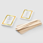 Emerald Green Vines Gold Elegantes Hochzeitsprogra Fächer (Non-assembled)