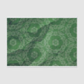 Emerald Green Vintag Antique Verziertes Muster Seidenpapier (Vorderseite)