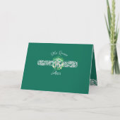 Emerald Green Vintag Boho Quinceañera Spanisch Einladung (Rückseite)