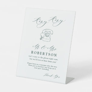 Emerald Green Vintag Botanic Audio Guestbook Sockelschild
