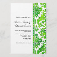 Emerald Green Vintag Damask Lace Wedding