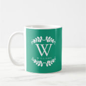 Emerald Green Vintag Monogram Kaffeetasse (Links)