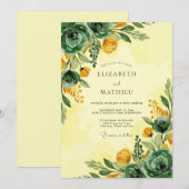 Emerald Green Vivacious Spring Wedding Einladung (Vorne/Hinten)