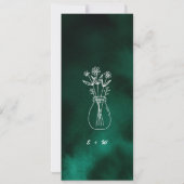 Emerald Green vorbehaltene Hochzeit Einladung (Rückseite)