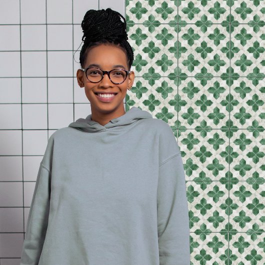 Emerald Green Wall Deco Art Nouveau Ceram Fliese